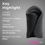 Beat Stroker: Powerful Vibrating Ribbed Male Masturbator with USB Charging