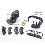 Black Plastic Chastity Cage With Adjustable Base Ring