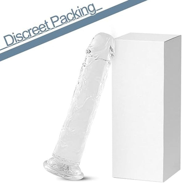 Trasparent Suction Base Silicone Dildo